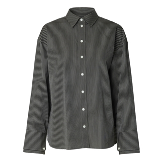 Selected Femme SlfDan LS Oversized Shirt Chocolate Torte